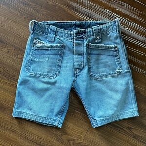 Vintage Retro Diesel Blue Jean Shorts with Timeless Style